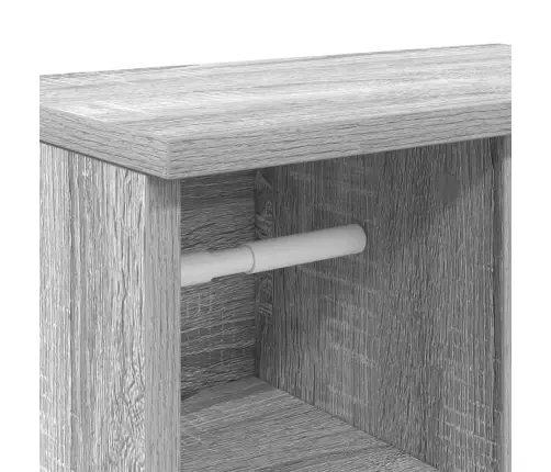 Vonios Spintelė Su Ritinėlių Laikikliu, Pilka, 39X22X90Cm