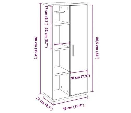 Vannas Istabas Skapis Ar Ruļļu Turētāju 39X22X90 Cm Vidaxl Vannas Istabas Skapis Ar Ruļļu Turētāju 39X22X90 Cm Vidaxl