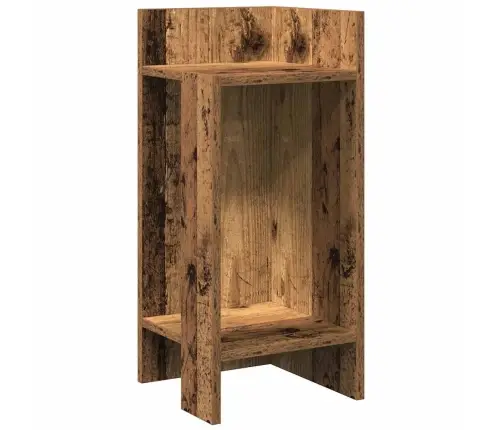 Lisalauad 2 Tk Riiuliga, Vana Puit, 25,5X27X60 Cm