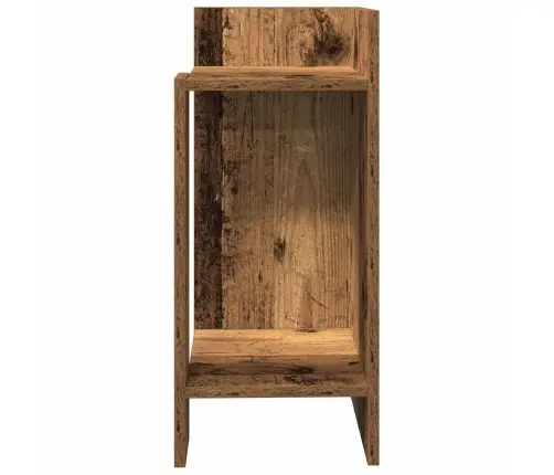 Lisalauad 2 Tk Riiuliga, Vana Puit, 25,5X27X60 Cm