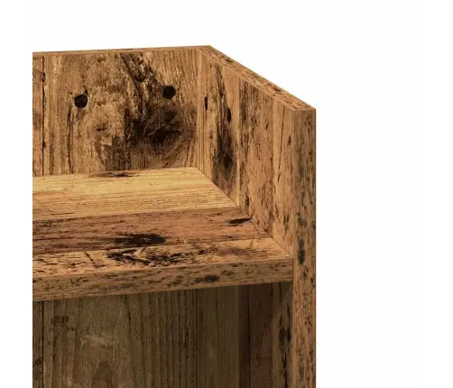 Lisalauad 2 Tk Riiuliga, Vana Puit, 25,5X27X60 Cm