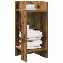 Lisalauad 2 Tk Riiuliga, Vana Puit, 25,5X27X60 Cm