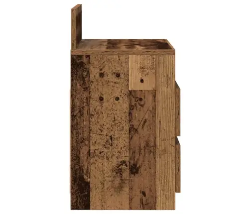 Naktsskapīši, 2 Gab., Ar 2 Atvilktnēm, Veca Koka, 40X33X60 Cm Vidaxl