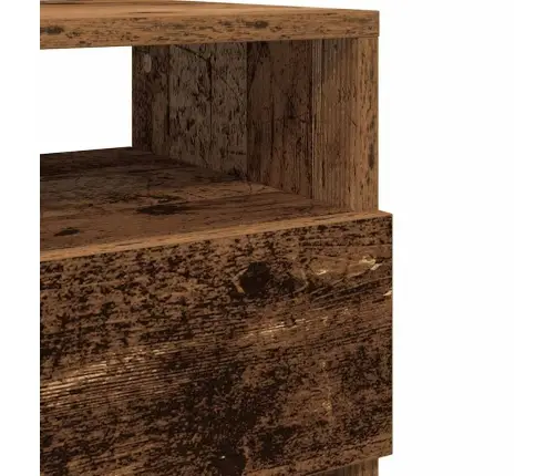 Naktsskapīši, 2 Gab., Ar 2 Atvilktnēm, Veca Koka, 40X33X60 Cm Vidaxl