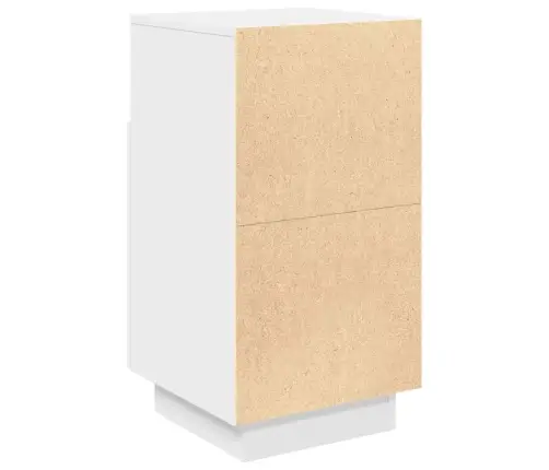 Naktsskapītis Ar 2 Atvilktnēm, Balts, 36X36X68 Cm Vidaxl