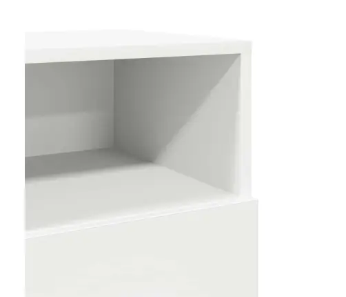 Naktsskapītis Ar 2 Atvilktnēm, Balts, 36X36X68 Cm Vidaxl