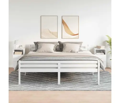 Naktsskapīši, 2 Gab., Ar 2 Atvilktnēm, Balts, 36X36X68 Cm Vidaxl