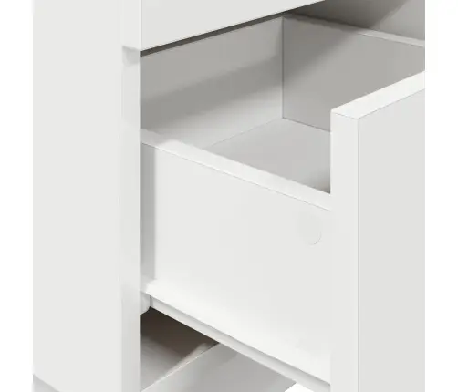 Naktsskapīši, 2 Gab., Ar 2 Atvilktnēm, Balts, 36X36X68 Cm Vidaxl