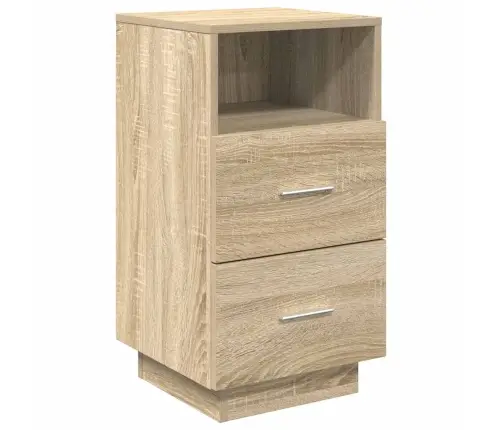 Naktsskapītis Ar 2 Atvilktnēm, Ozolkoka, 36X36X68 Cm Vidaxl