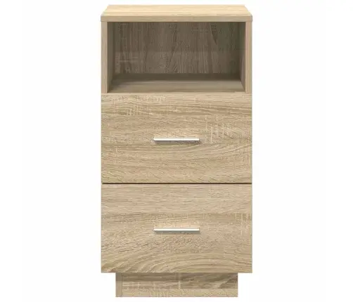 Naktsskapītis Ar 2 Atvilktnēm, Ozolkoka, 36X36X68 Cm Vidaxl