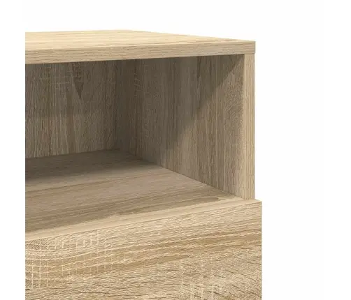 Naktsskapītis Ar 2 Atvilktnēm, Ozolkoka, 36X36X68 Cm Vidaxl