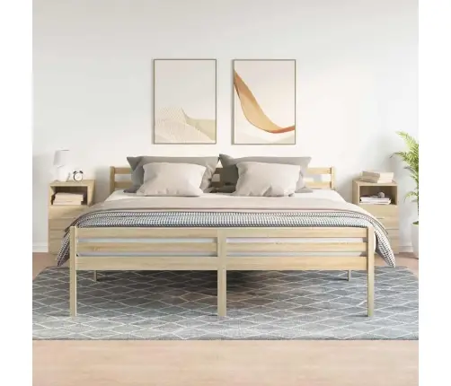 Naktinės Spintelės Su 2 Stalčiais, Sonoma, 36X36X68Cm