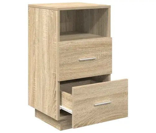 Naktinės Spintelės Su 2 Stalčiais, Sonoma, 36X36X68Cm