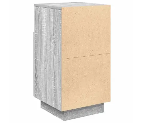 Naktsskapītis Ar 2 Atvilktnēm Pelēks Sonoma 36X36X68 Cm Vidaxl