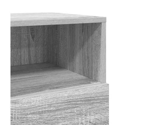 Naktsskapītis Ar 2 Atvilktnēm Pelēks Sonoma 36X36X68 Cm Vidaxl