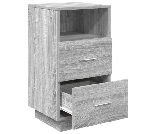 Naktinės Spintelės Su 2 Stalčiais, Pilka, 36X36X68Cm