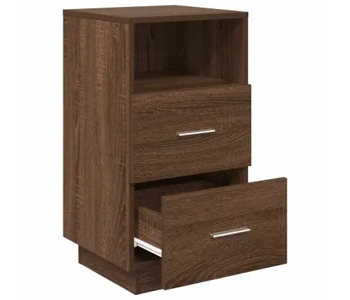 Naktsskapīši, 2 Gab., Ar 2 Atvilktnēm, Brūna Ozola, 36X36X68 Cm Vidaxl