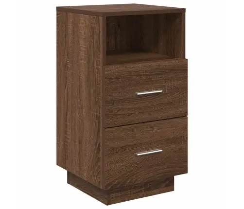 Naktsskapīši, 2 Gab., Ar 2 Atvilktnēm, Brūna Ozola, 36X36X68 Cm Vidaxl