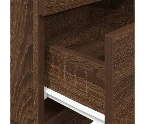 Naktsskapīši, 2 Gab., Ar 2 Atvilktnēm, Brūna Ozola, 36X36X68 Cm Vidaxl
