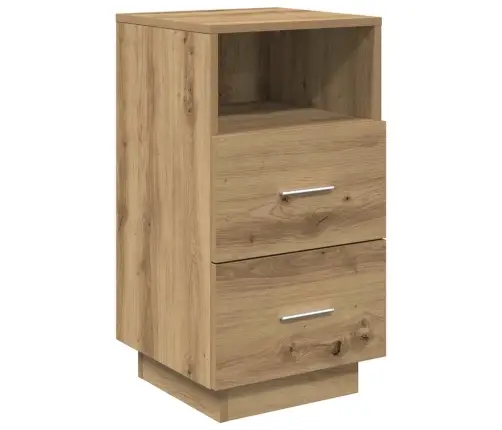 Naktsskapītis Ar 2 Atvilktnēm, Koka Krāsa, 36X36X68 Cm Vidaxl