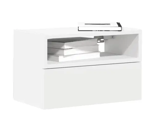 Sienas Naktsskapīši, 2 Gab., Balti, 45X26X28,5 Cm Vidaxl