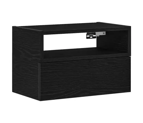 Sienas Naktsskapītis, Melns , 45X26X28,5 Cm Vidaxl Sienas Naktsskapītis, Melns , 45X26X28,5 Cm Vidaxl