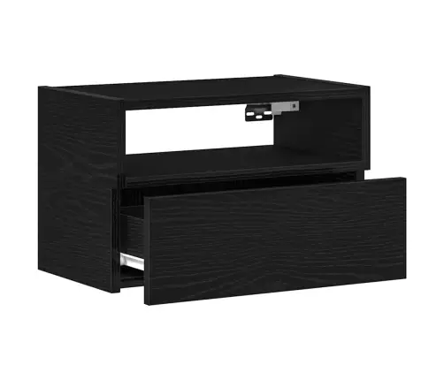 Sienas Naktsskapītis, Melns , 45X26X28,5 Cm Vidaxl Sienas Naktsskapītis, Melns , 45X26X28,5 Cm Vidaxl