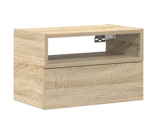 Sienas Naktsskapītis, Ozolkoka Krāsa, 45X26X28,5 Cm Vidaxl