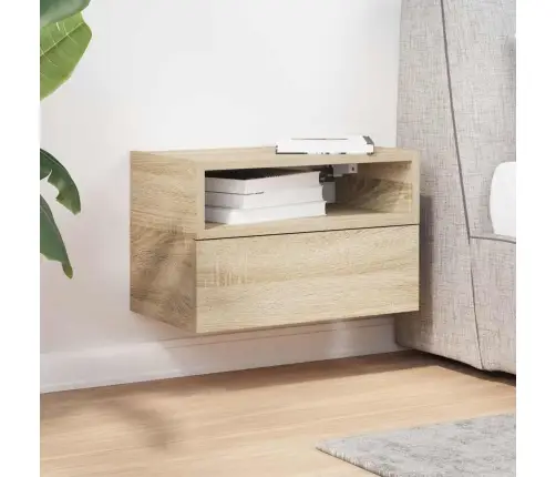 Sienas Naktsskapītis, Ozolkoka Krāsa, 45X26X28,5 Cm Vidaxl