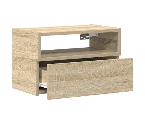 Sienas Naktsskapītis, Ozolkoka Krāsa, 45X26X28,5 Cm Vidaxl