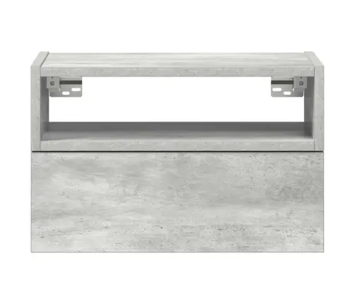 Sieninės Naktinės Spintelės, 2Vnt., Pilka, 45X26X28,5Cm Sieninės Naktinės Spintelės, 2Vnt., Pilka, 45X26X28,5Cm