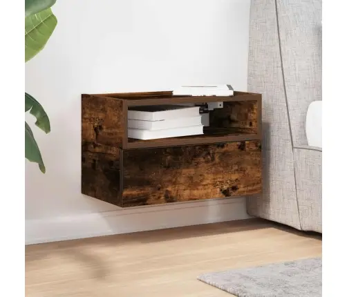 Sieninė Naktinė Spintelė, Dūminio Ąžuolo, 45X26X28,5Cm