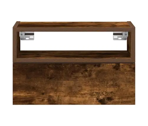 Sieninė Naktinė Spintelė, Dūminio Ąžuolo, 45X26X28,5Cm