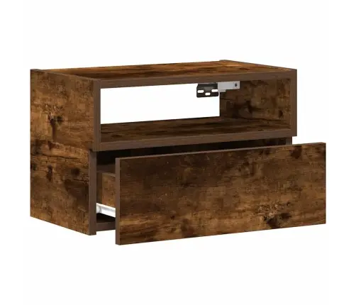 Sieninė Naktinė Spintelė, Dūminio Ąžuolo, 45X26X28,5Cm