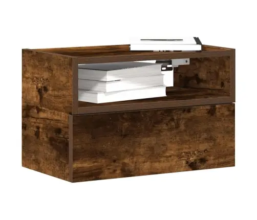 Sieninė Naktinė Spintelė, Dūminio Ąžuolo, 45X26X28,5Cm