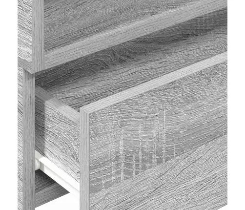 Sienas Naktsskapīši, 2 Gab., Pelēka Koka, 45X26X28,5 Cm Vidaxl