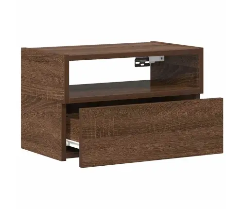 Sienas Naktsskapītis, Brūna Ozola, 45X26X28,5 Cm Vidaxl Sienas Naktsskapītis, Brūna Ozola, 45X26X28,5 Cm Vidaxl