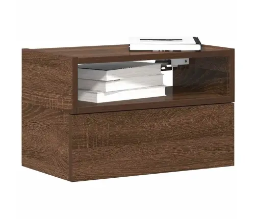 Sienas Naktsskapītis, Brūna Ozola, 45X26X28,5 Cm Vidaxl Sienas Naktsskapītis, Brūna Ozola, 45X26X28,5 Cm Vidaxl