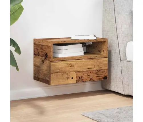 Sienas Naktsskapītis, Veca Koka, 45X26X28,5 Cm Vidaxl