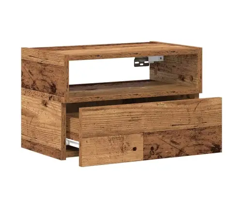 Sienas Naktsskapītis, Veca Koka, 45X26X28,5 Cm Vidaxl