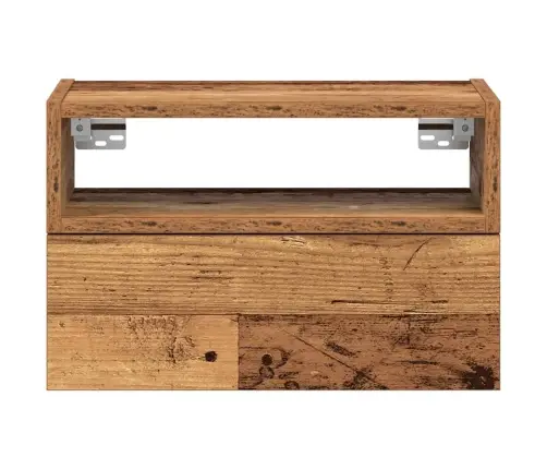 Sienas Naktsskapīši, 2 Gab., Veca Koka, 45X26X28,5 Cm Vidaxl