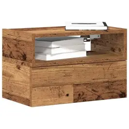 Seinale Kinnitatavad Öökapid, 2 Tk, Vana Puit 45X26X28,5 Cm