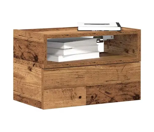 Sienas Naktsskapīši, 2 Gab., Veca Koka, 45X26X28,5 Cm Vidaxl