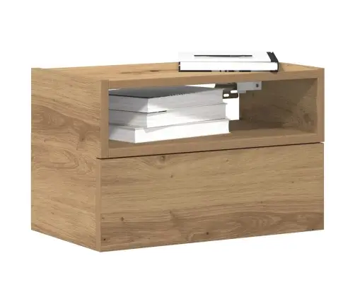 Sienas Naktsskapītis, Koka Krāsa, 45X26X28,5 Cm Vidaxl