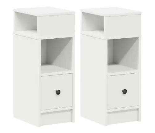 Öökapid 2 Tk, Sahtliga Valge 25X31X66 Cm
