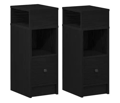 Öökapid 2 Tk, Sahtliga Must, 25X31X66 Cm