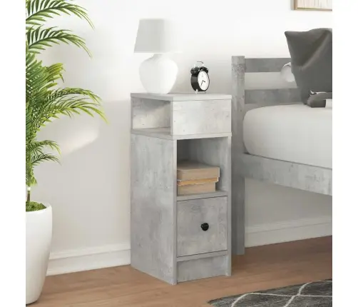 Naktsskapītis Ar Atvilktni, Betona Pelēks, 25X31X66 Cm Vidaxl