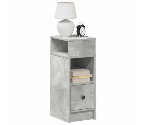 Naktsskapītis Ar Atvilktni, Betona Pelēks, 25X31X66 Cm Vidaxl