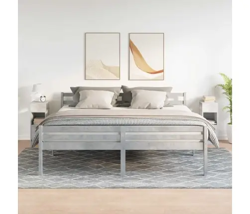 Naktsskapīši Ar Atvilktni, 2 Gab., Betona Pelēks, 25X31X66 Cm Vidaxl