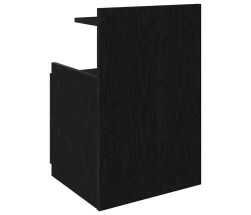 Naktsskapītis Ar 2 Atvilktnēm, Melns, 40X36,5X62 Cm Vidaxl